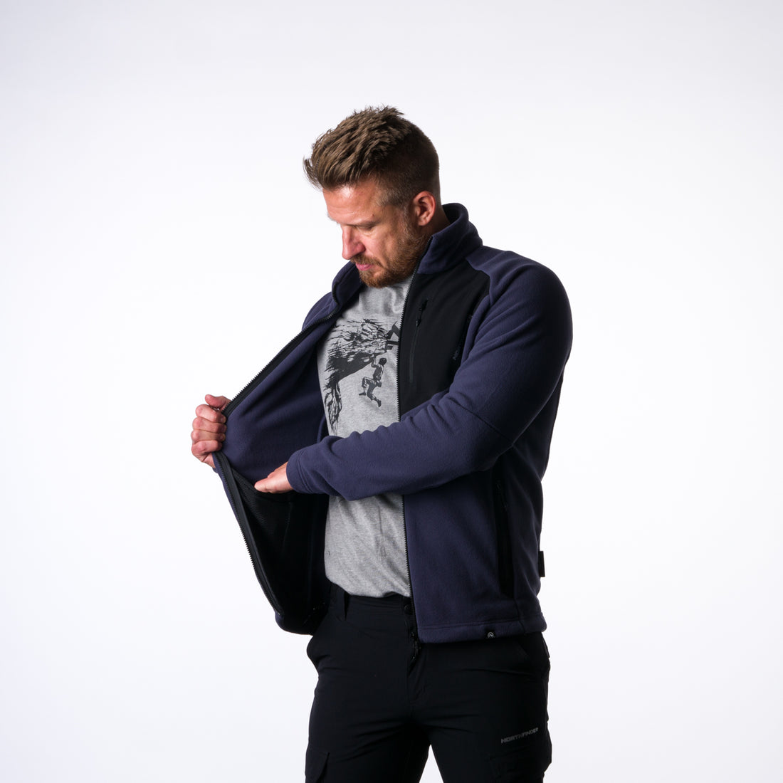 MI-3738PRO men's fleece sweatshirt  polartec® micro 200 PUPOV