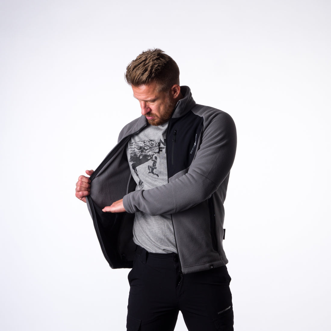 MI-3738PRO men's fleece sweatshirt  polartec® micro 200 PUPOV