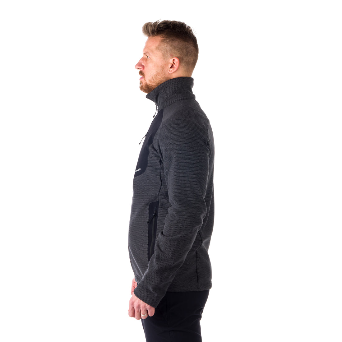 MI-3774OR men's trekking fleece sweater melange style BELLAMY