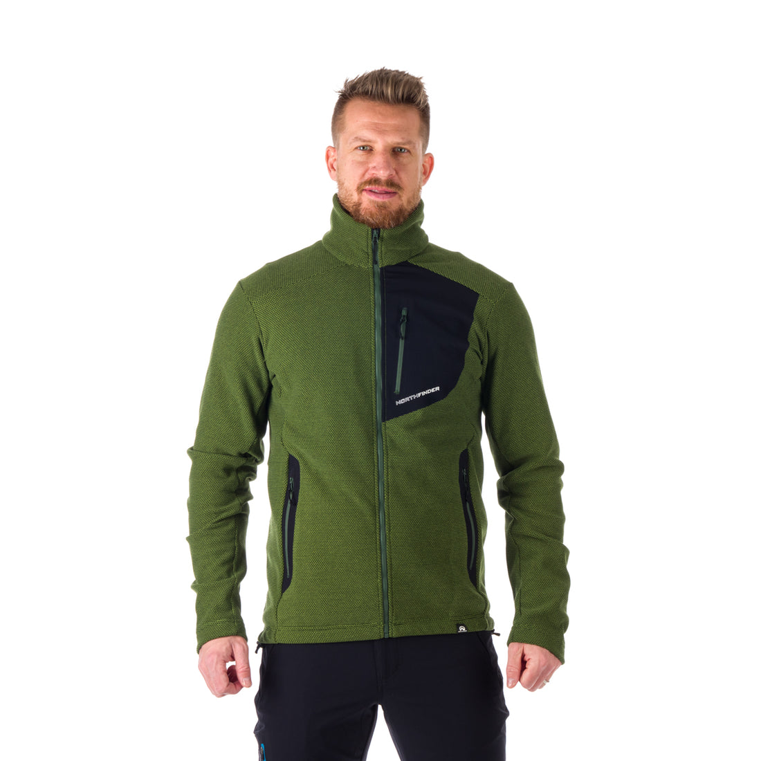 MI-3774OR men's trekking fleece sweater melange style BELLAMY