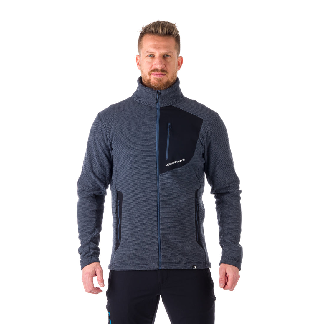 MI-3774OR men's trekking fleece sweater melange style BELLAMY