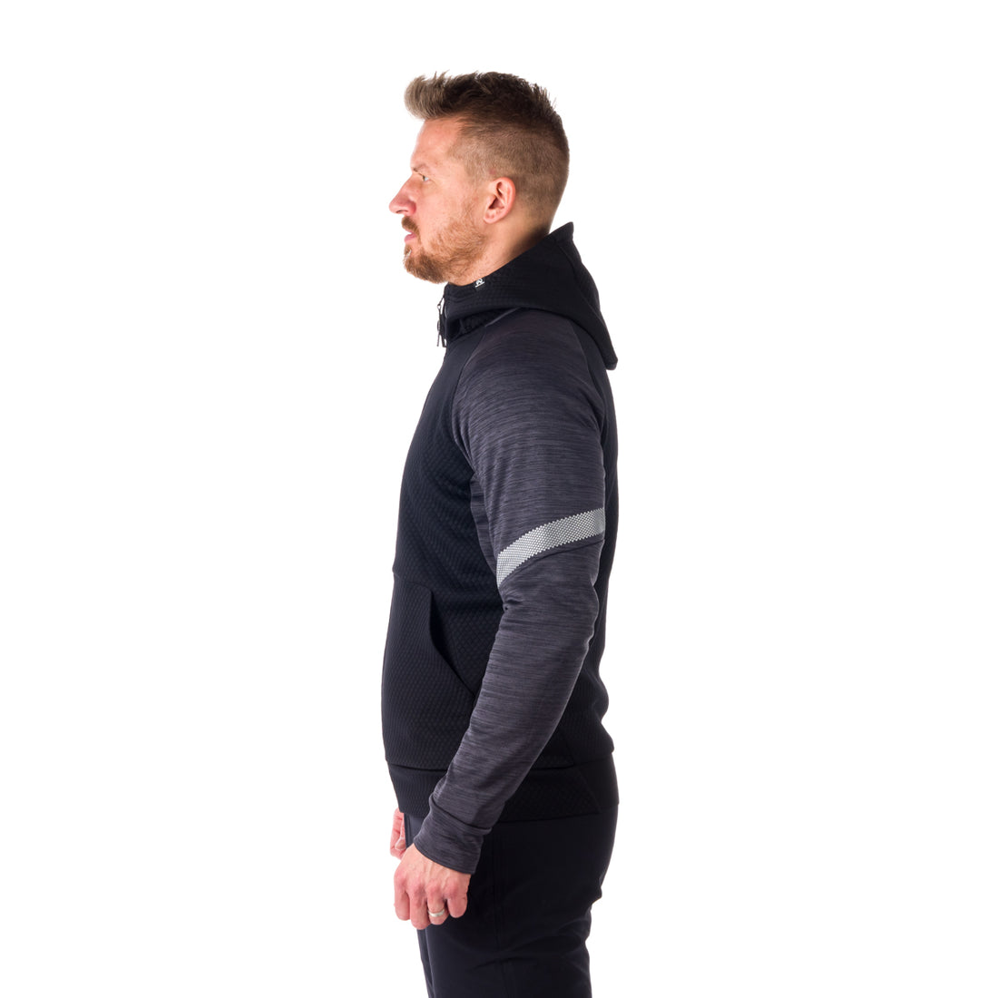 MI-3775OR men's outdoor melange active hoodie sweater BENICIO
