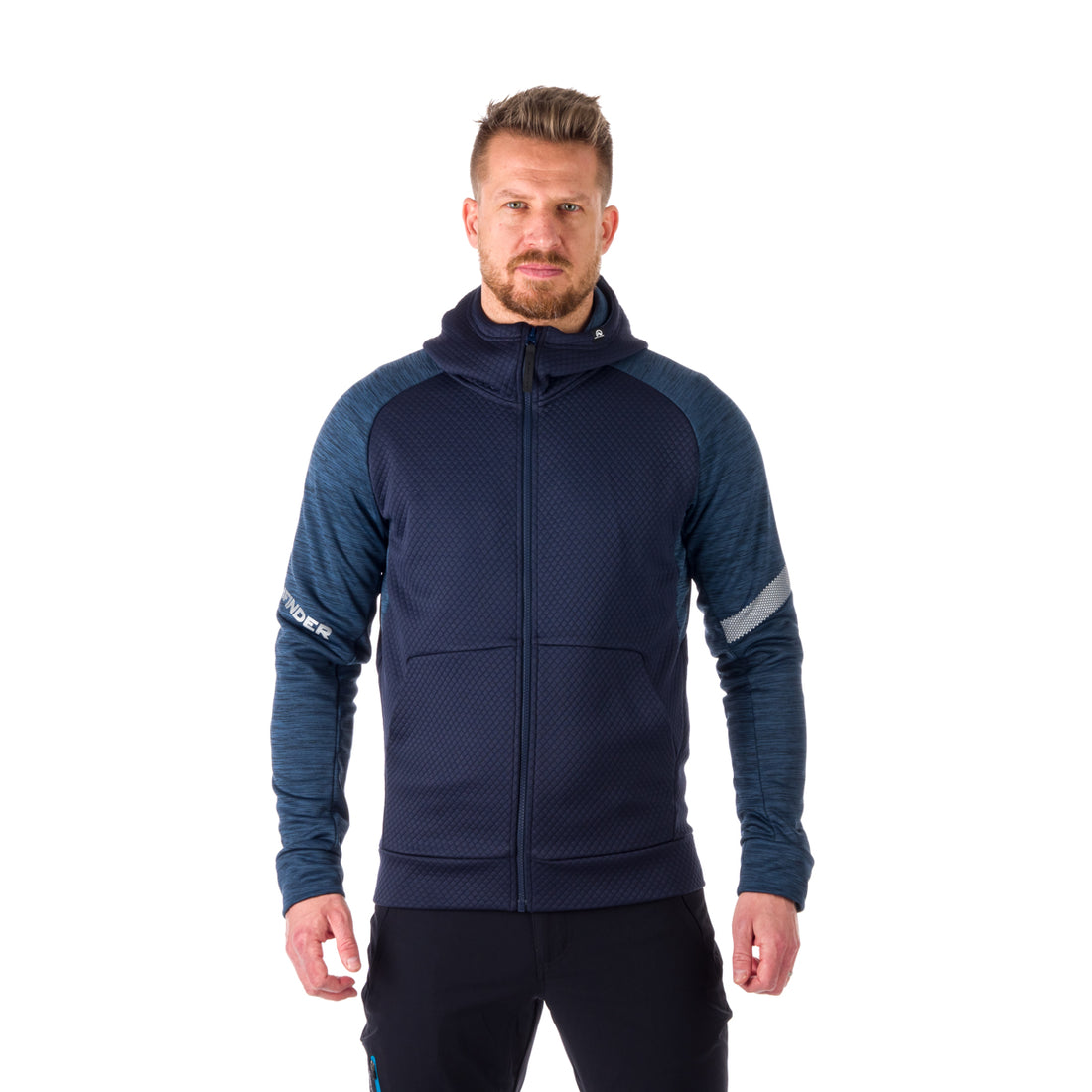 MI-3775OR men's outdoor melange active hoodie sweater BENICIO