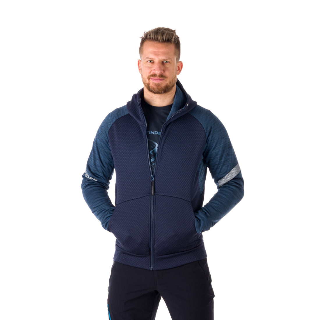 MI-3775OR men's outdoor melange active hoodie sweater BENICIO