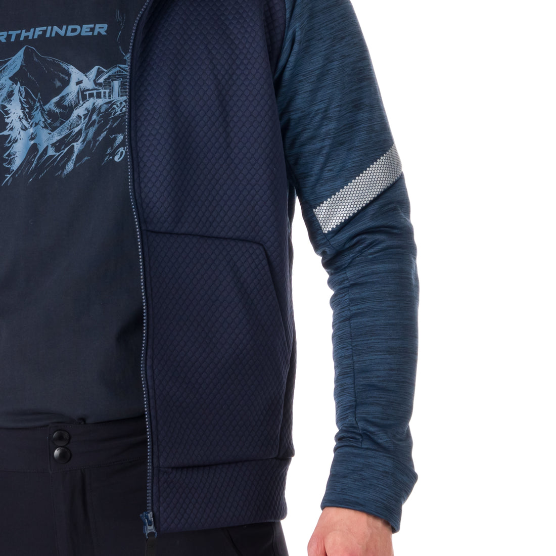 MI-3775OR men's outdoor melange active hoodie sweater BENICIO