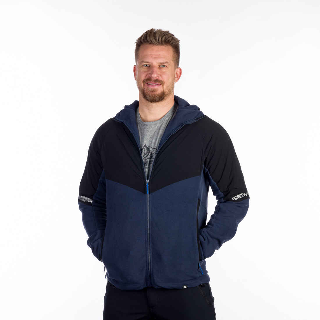 MI-3811OR men's fleece outdoor hood sweater NorthPolar GENE