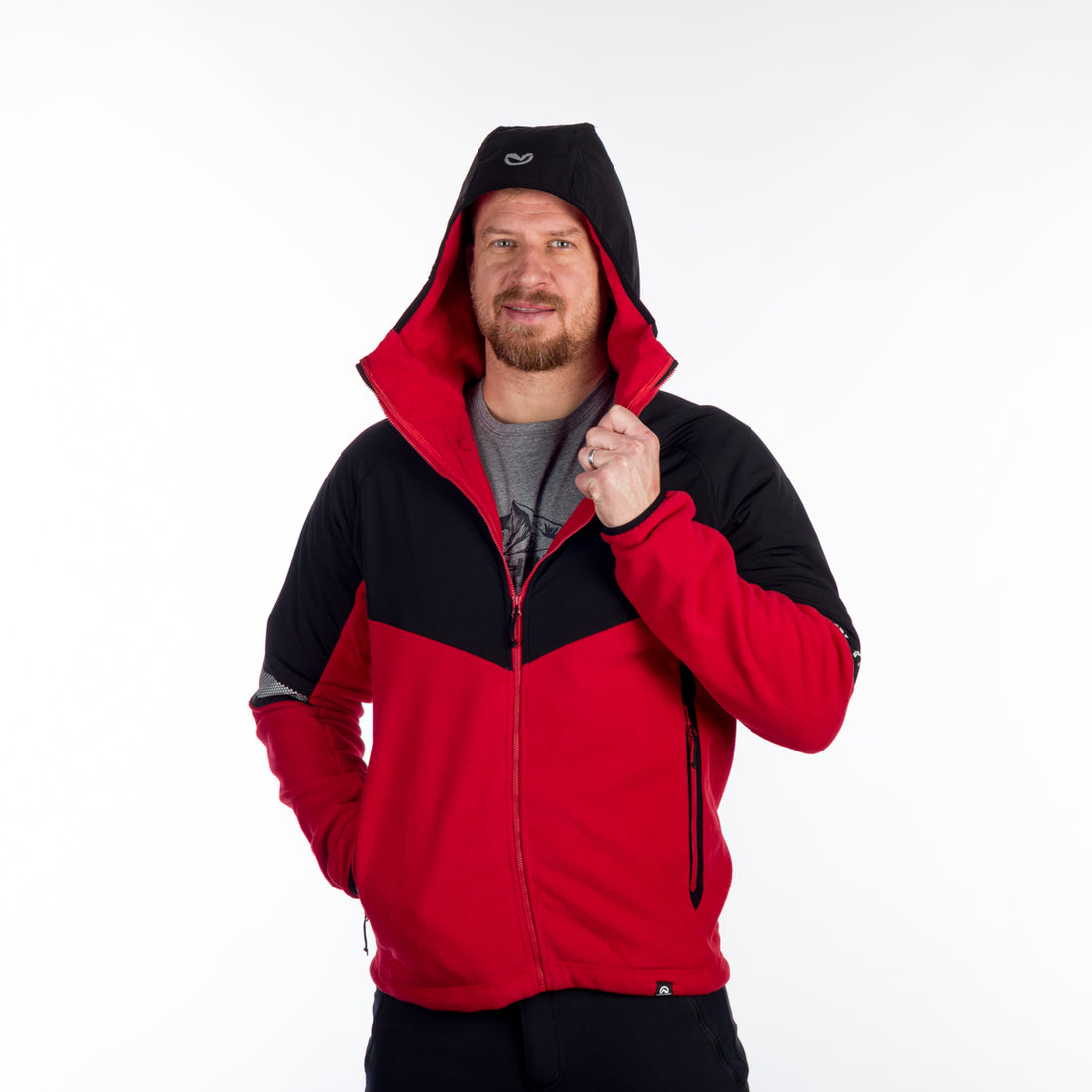 MI-3811OR men's fleece outdoor hood sweater NorthPolar GENE