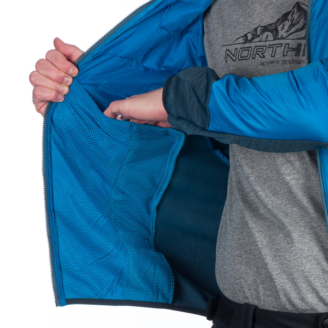 MI-3812OR men's hybrid windproof outdoor sweater with PrimaLoft ELDON