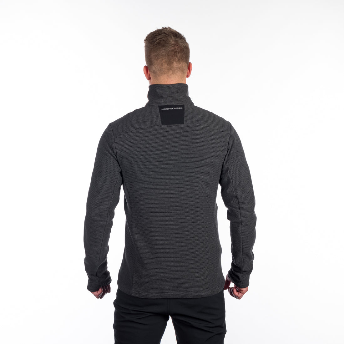 MI-3813OR men's trekking fleece sweater melange style BOB