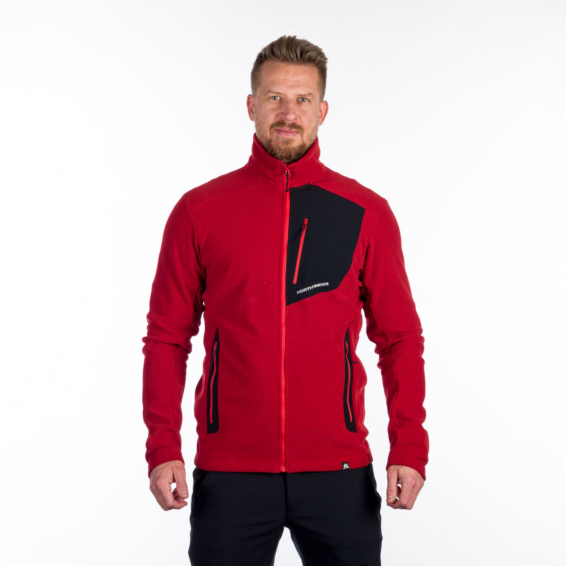 MI-3813OR men's trekking fleece sweater melange style BOB