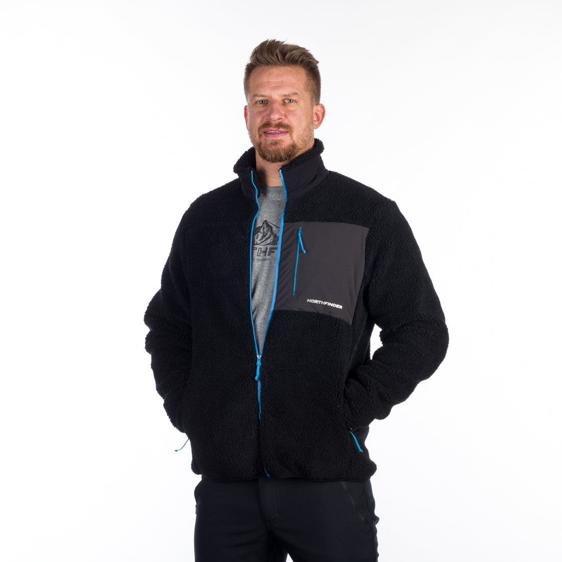 MI-3815OR men´s loose fit fleece sweatshirt LAURENCE