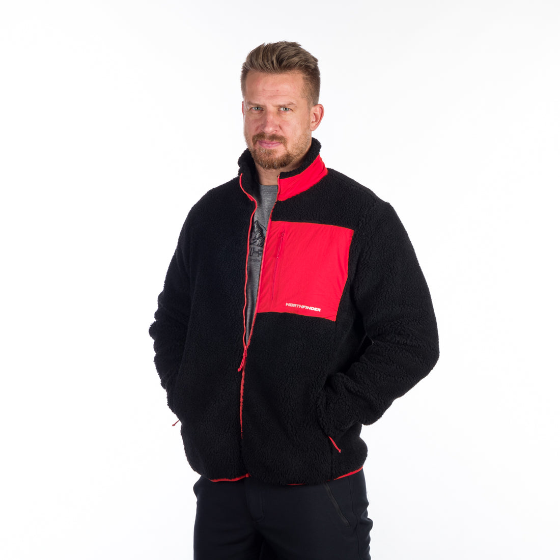 MI-3815OR men´s loose fit fleece sweatshirt LAURENCE