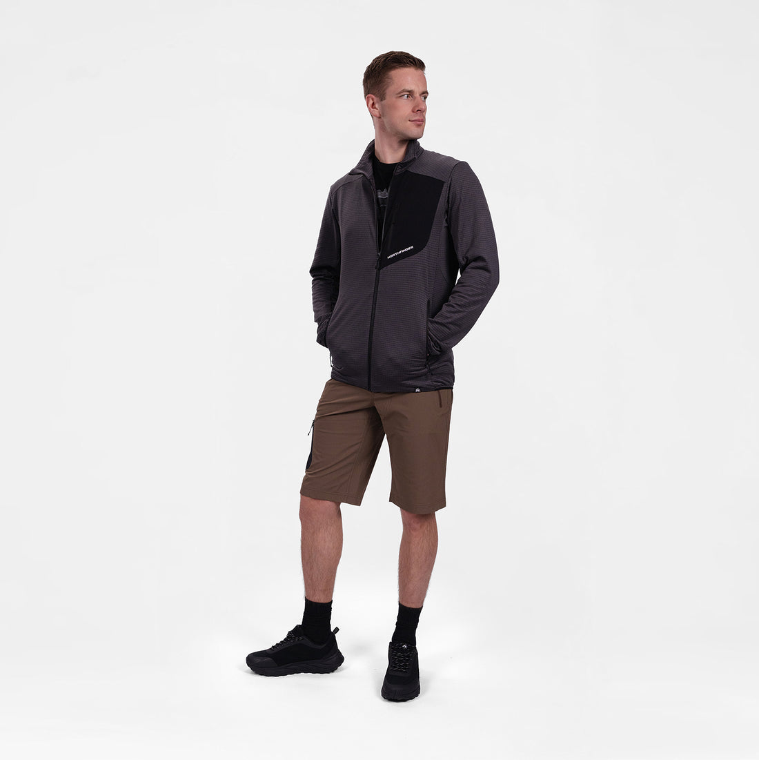 MI-38241OR men's fleece grid sweater TRUGBERG