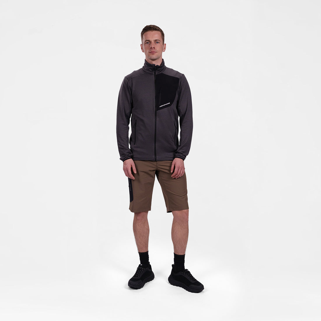 MI-38241OR men's fleece grid sweater TRUGBERG