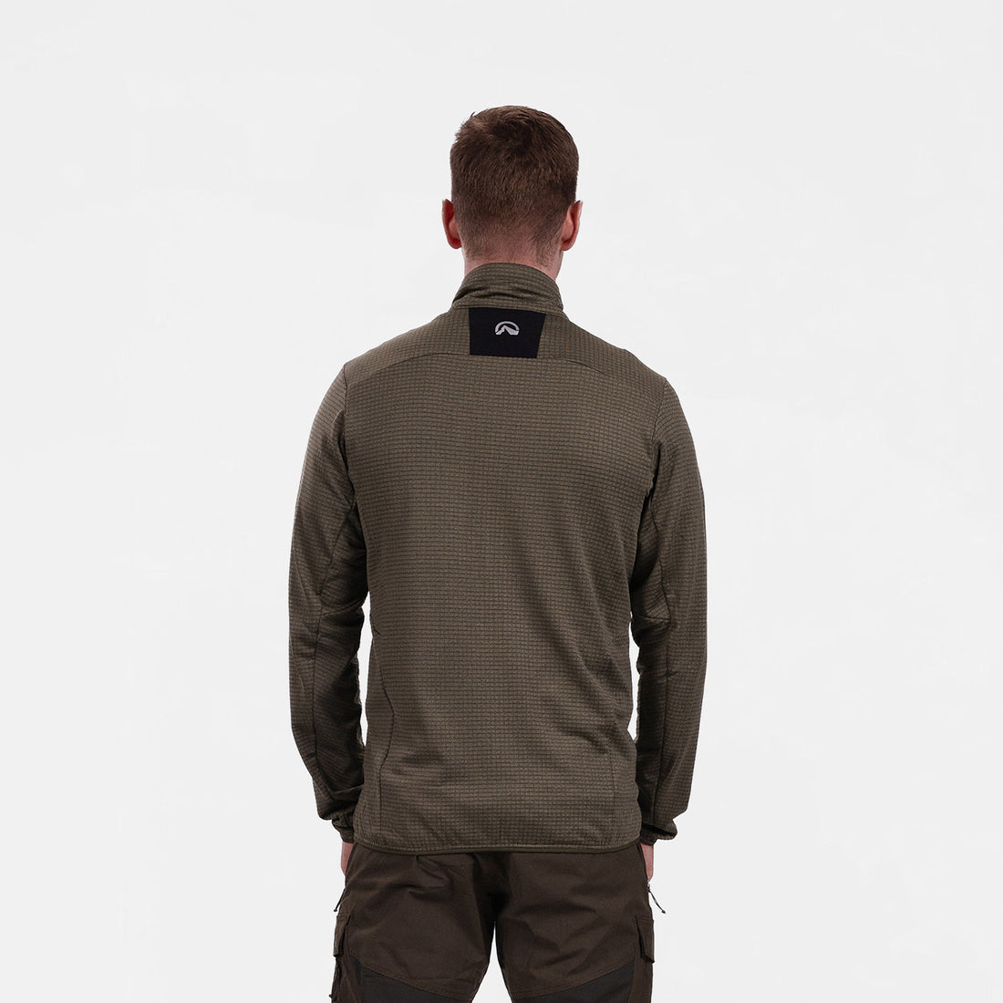 MI-38241OR men's fleece grid sweater TRUGBERG
