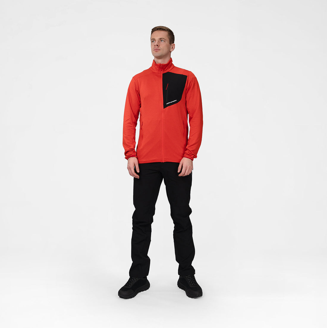 MI-38241OR men's fleece grid sweater TRUGBERG