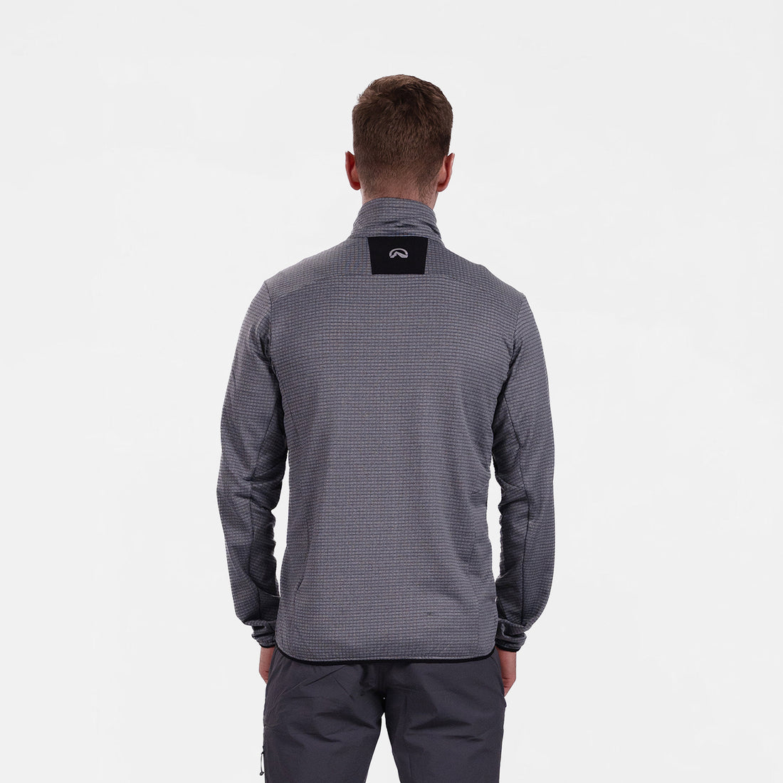 MI-38241OR men's fleece grid sweater TRUGBERG