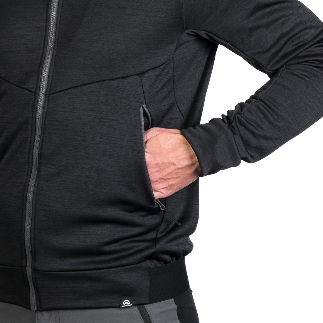 MI-3828OR men's active multisport melange fleece hoody sweater KEN