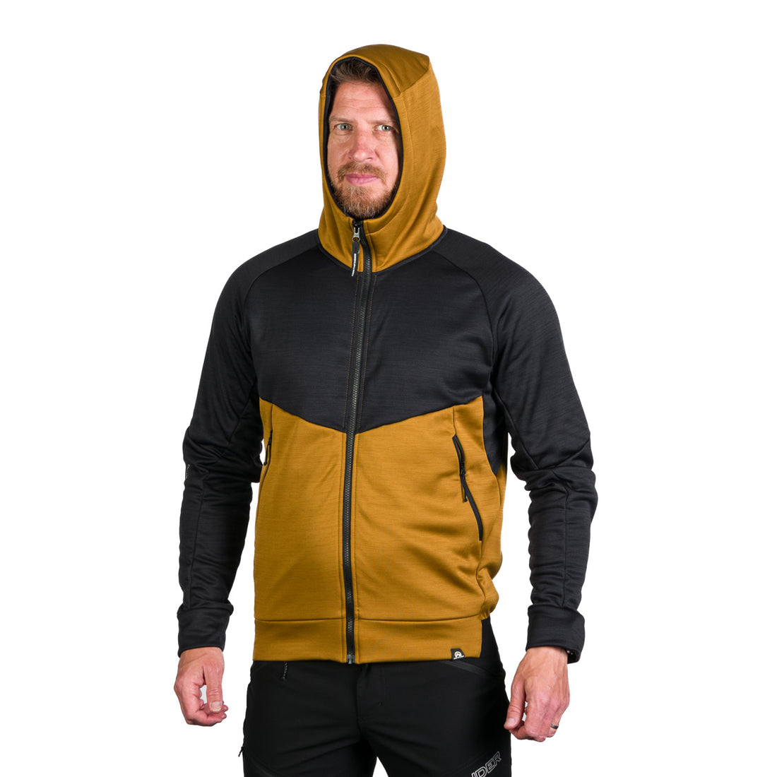 MI-3828OR men's active multisport melange fleece hoody sweater KEN