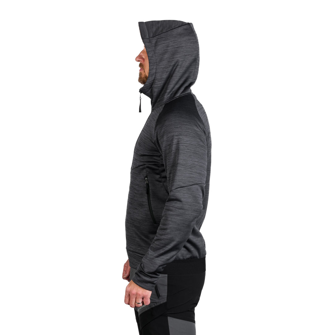 MI-3828OR men's active multisport melange fleece hoody sweater KEN