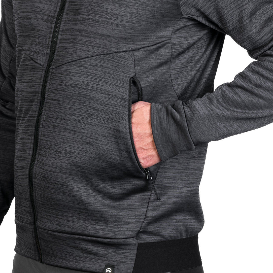 MI-3828OR men's active multisport melange fleece hoody sweater KEN