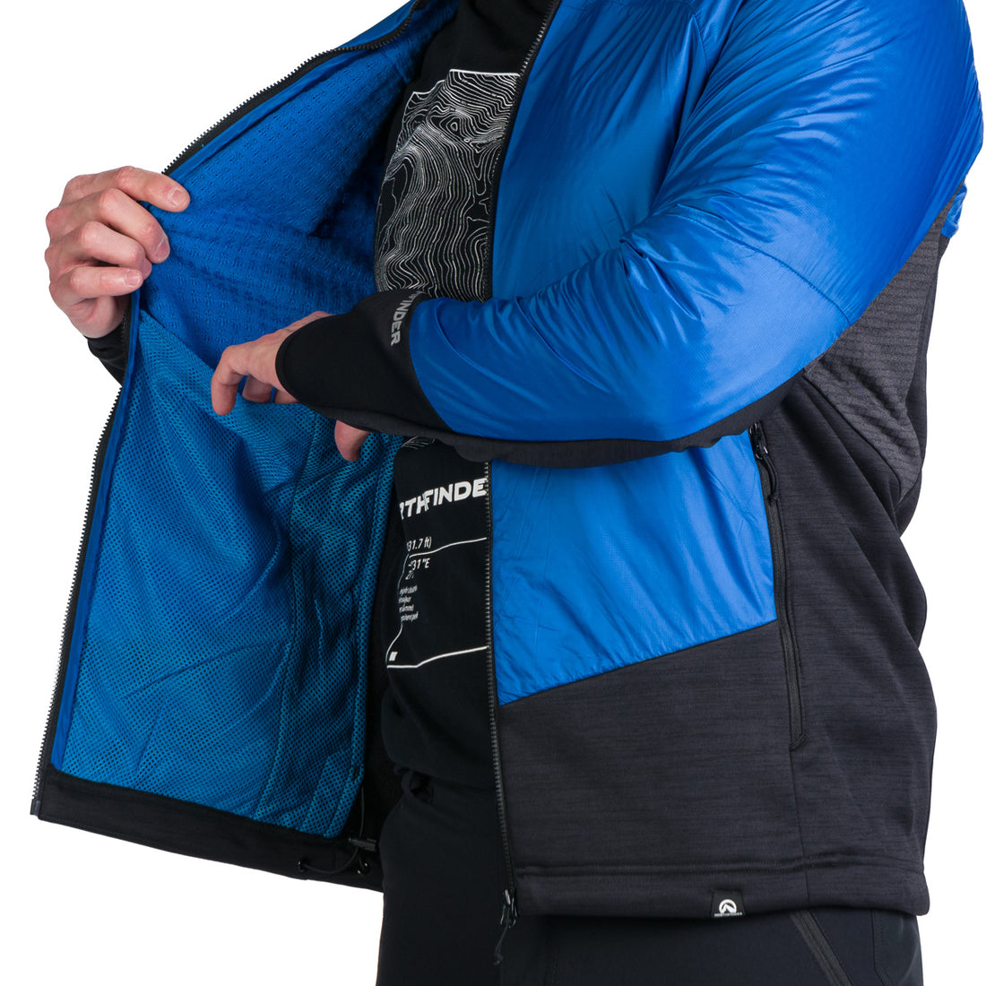 MI-3844OR men's hybrid windproof outdoor sweater GIULIANO