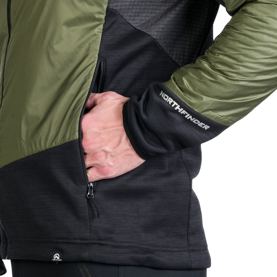 MI-3844OR men's hybrid windproof outdoor sweater GIULIANO