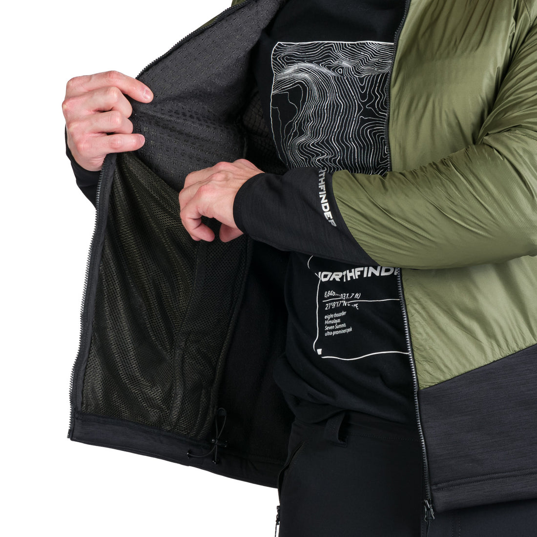 MI-3844OR men's hybrid windproof outdoor sweater GIULIANO