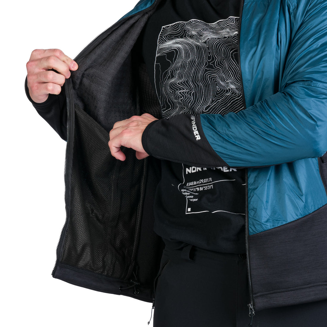 MI-3844OR men's hybrid windproof outdoor sweater GIULIANO