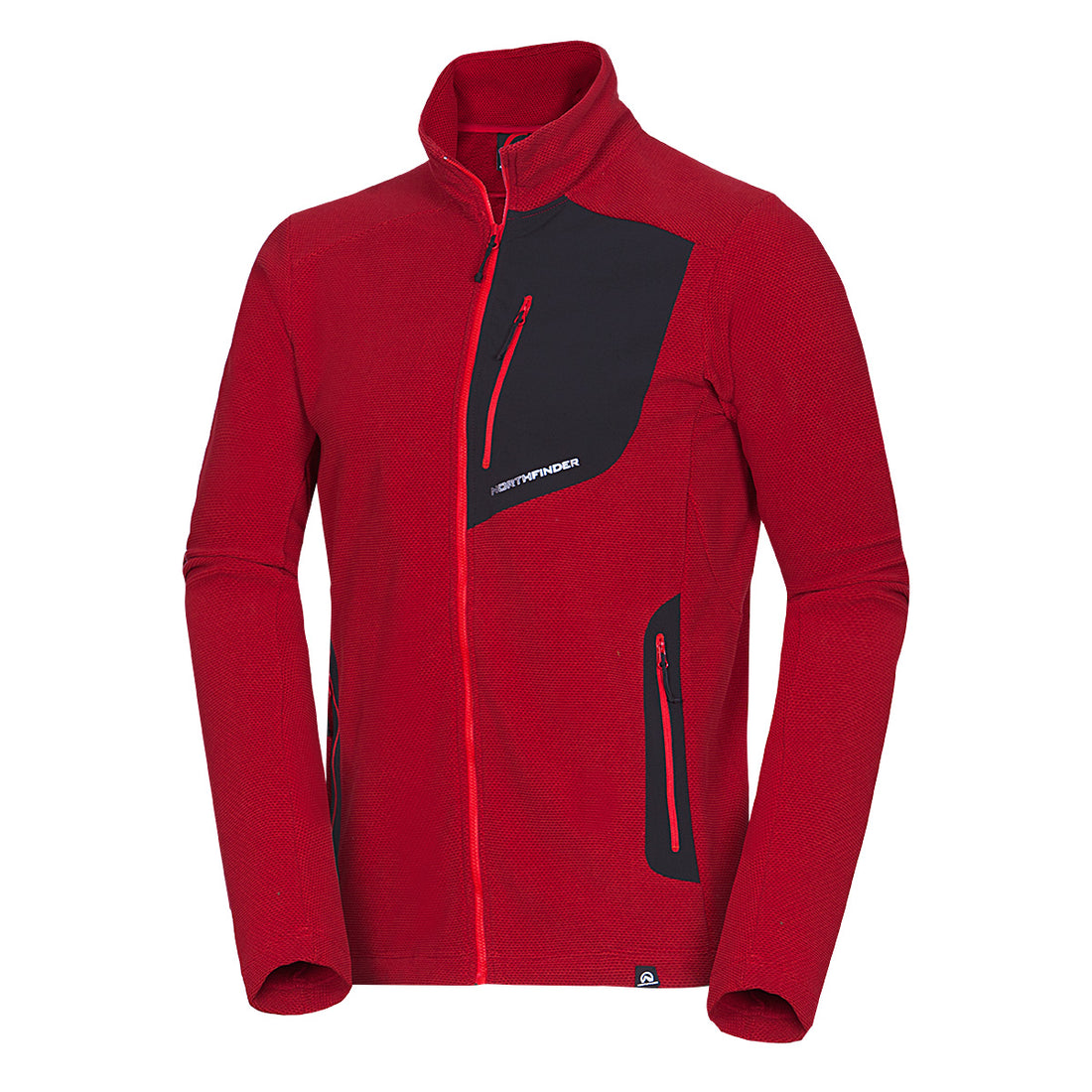MI-3845OR men's trekking fleece sweater melange style LUDOVICO