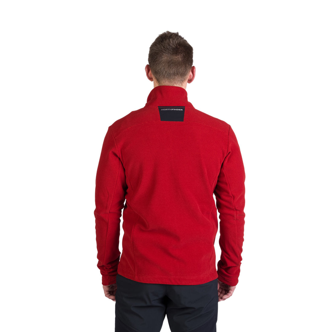 MI-3845OR men's trekking fleece sweater melange style LUDOVICO