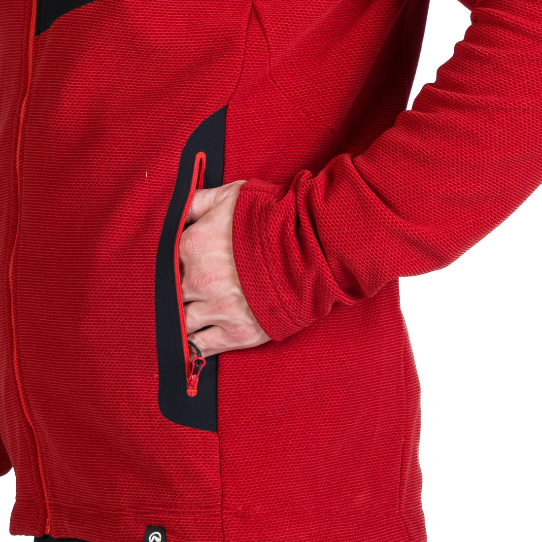 MI-3845OR men's trekking fleece sweater melange style LUDOVICO
