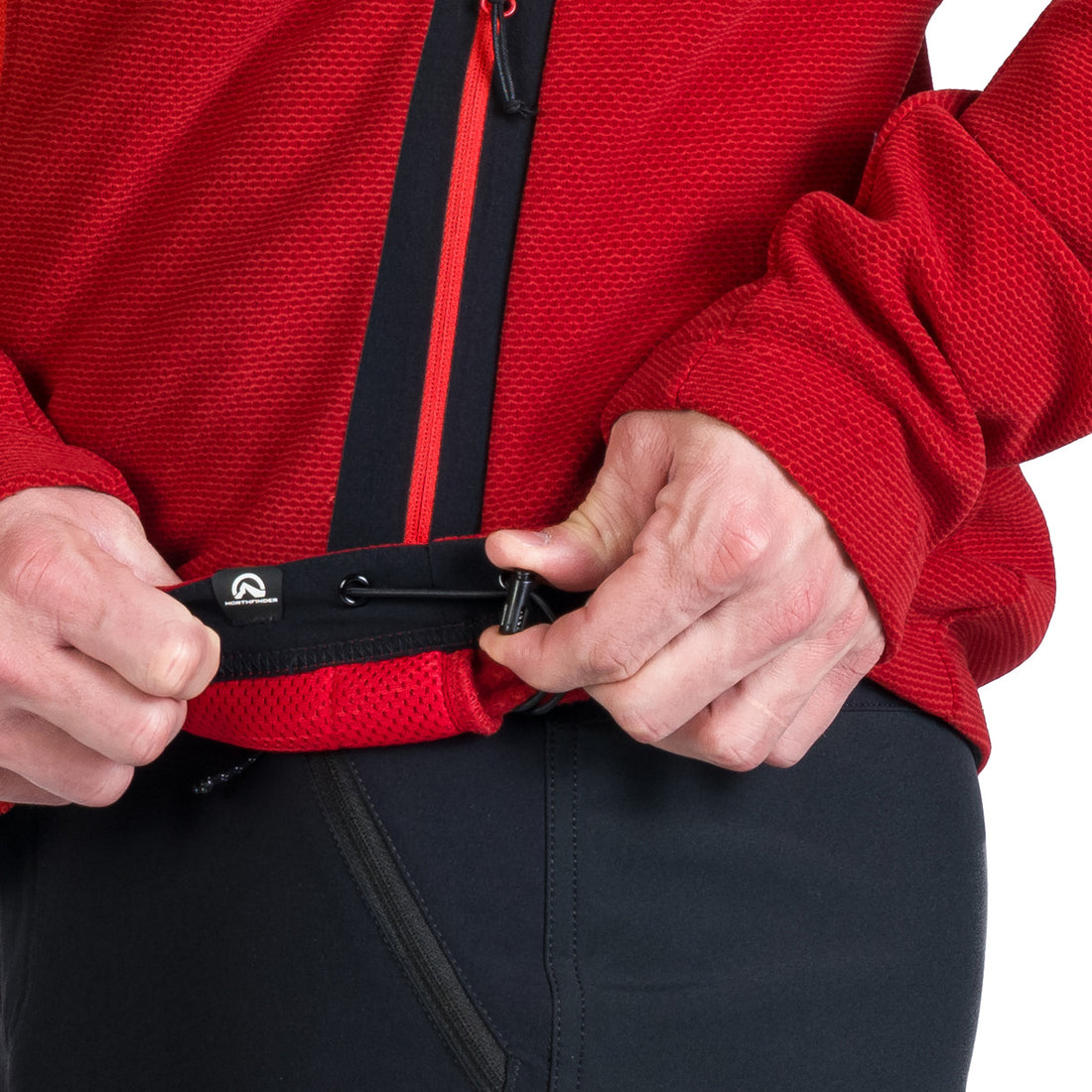 MI-3845OR men's trekking fleece sweater melange style LUDOVICO