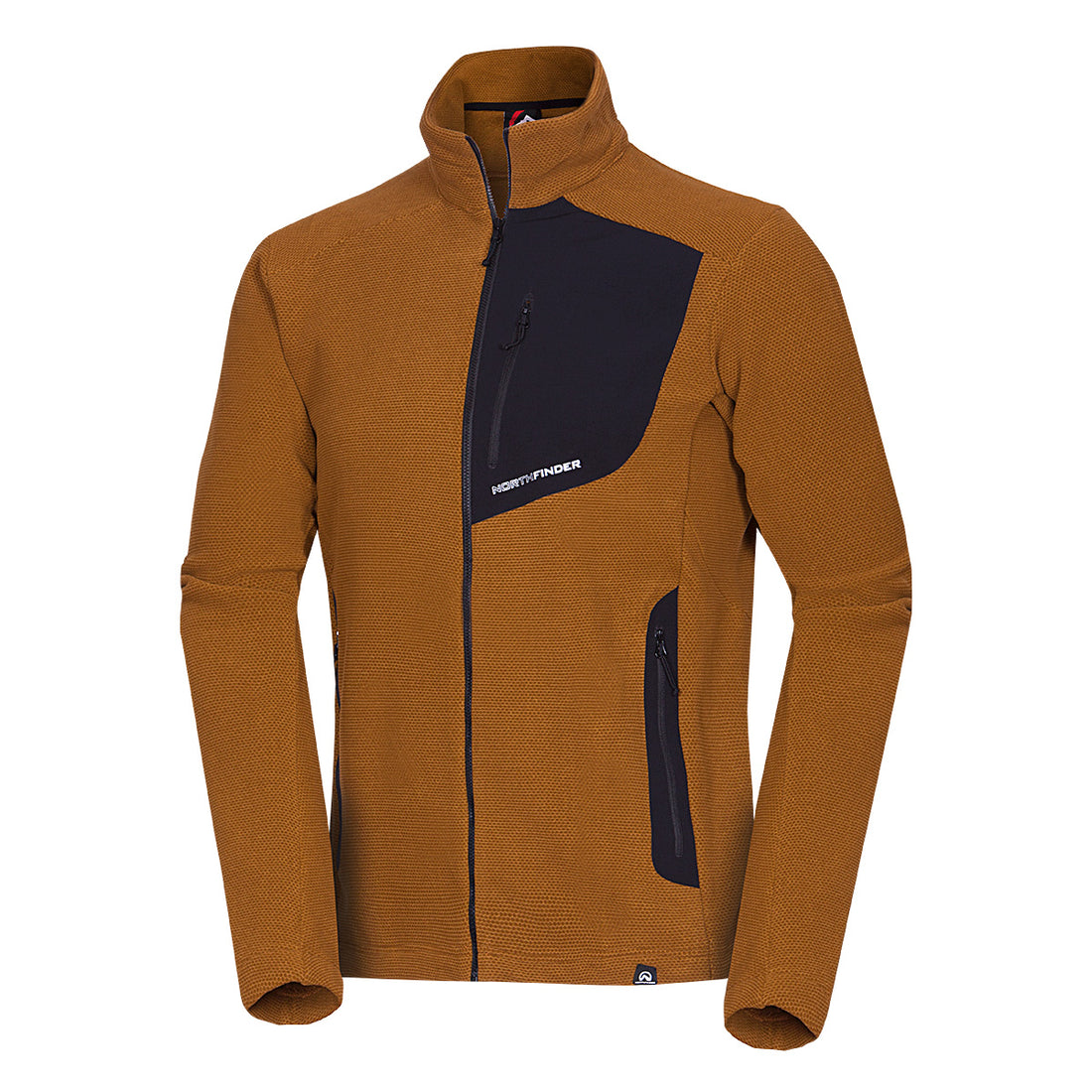 MI-3845OR men's trekking fleece sweater melange style LUDOVICO