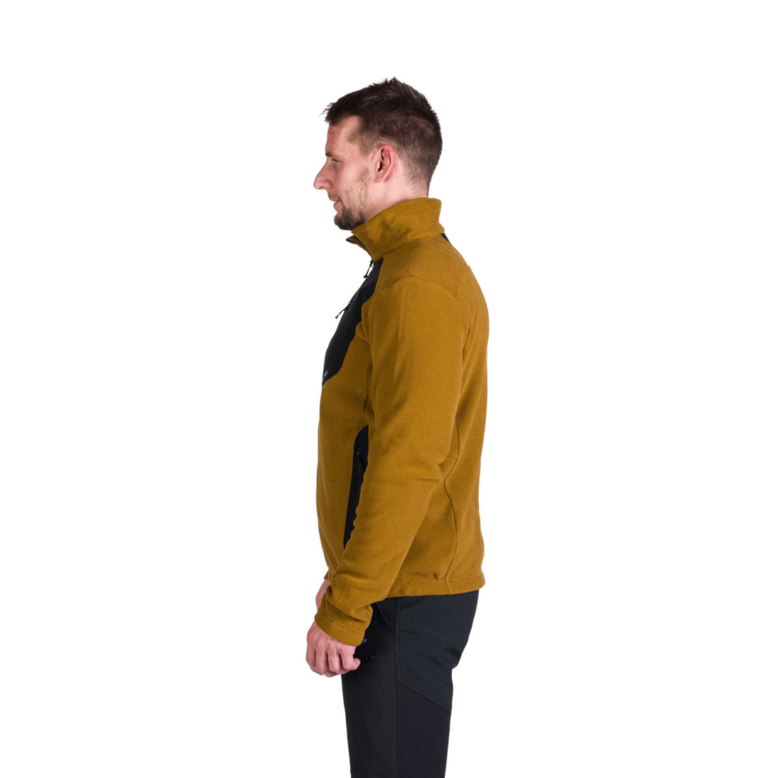 MI-3845OR men's trekking fleece sweater melange style LUDOVICO