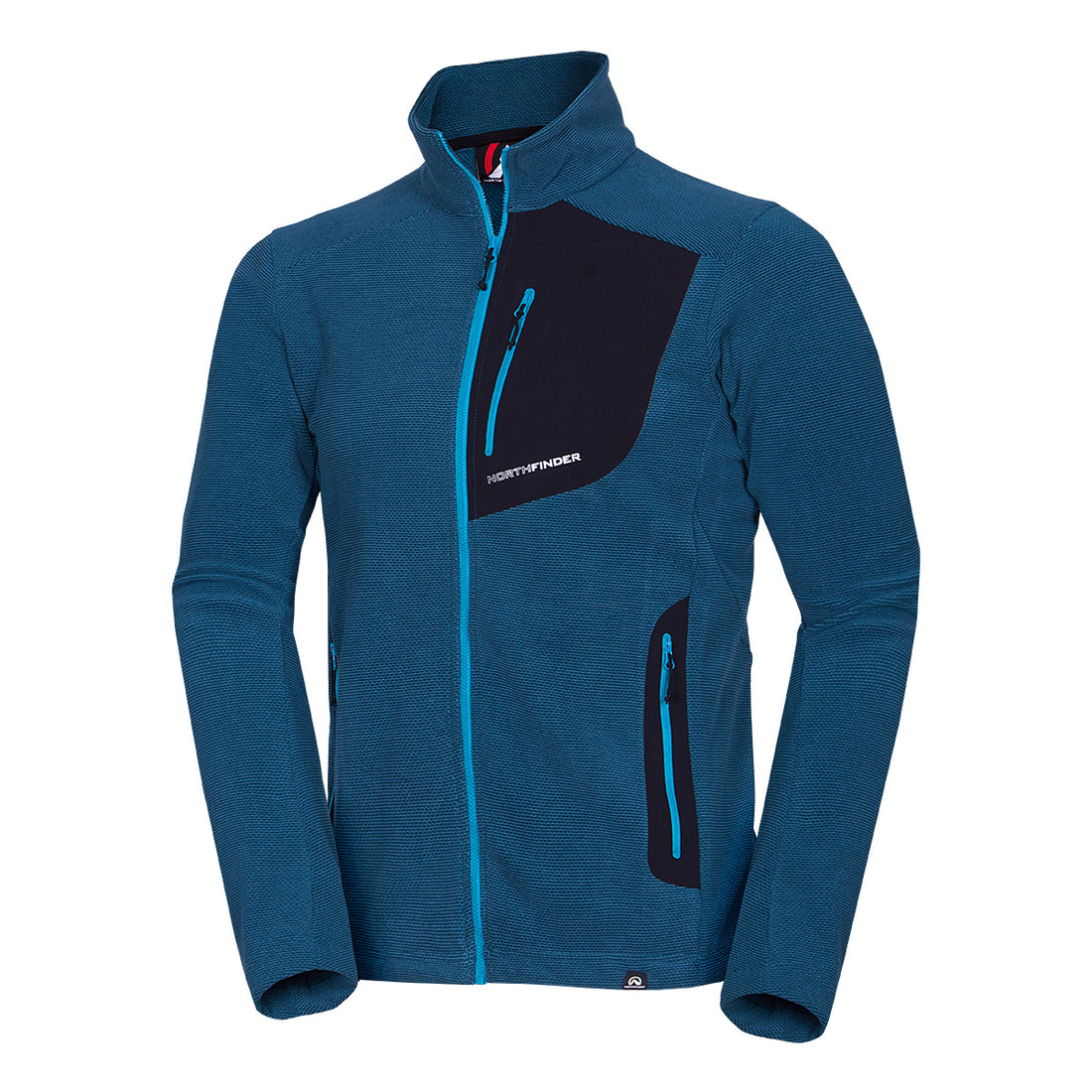MI-3845OR men's trekking fleece sweater melange style LUDOVICO