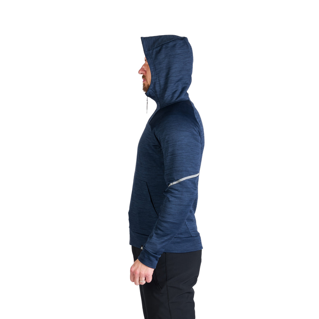 MI-3846OR men's technical fleece sweater melange style LUIGI