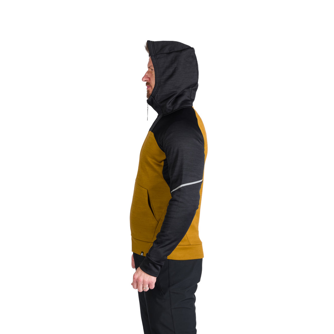MI-3846OR men's technical fleece sweater melange style LUIGI