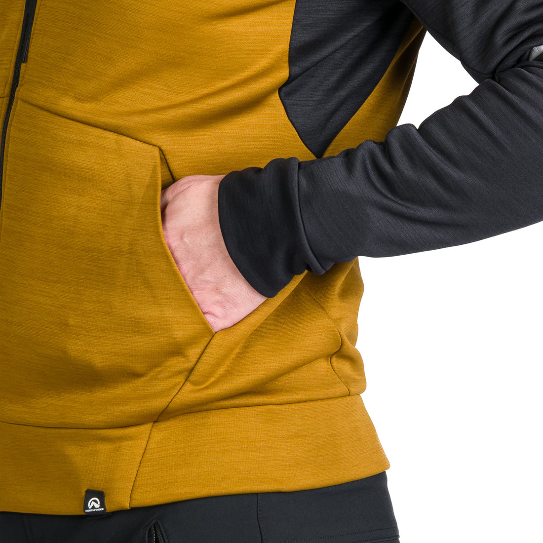 MI-3846OR men's technical fleece sweater melange style LUIGI