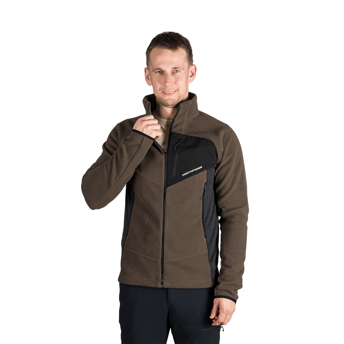 MI-3880OR men's fleece multisport active sweater JEDRZEJ