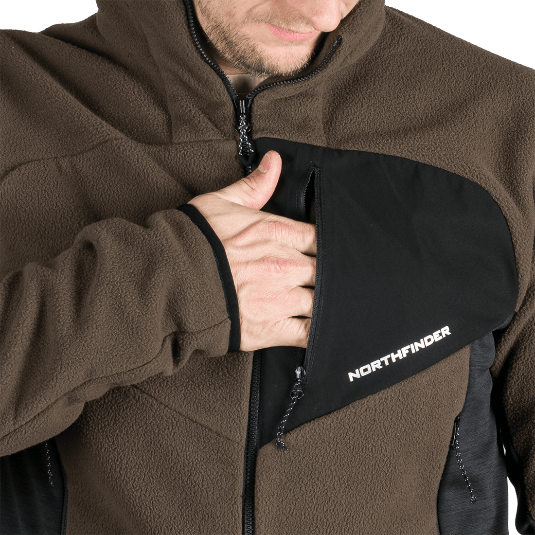 MI-3880OR men's fleece multisport active sweater JEDRZEJ