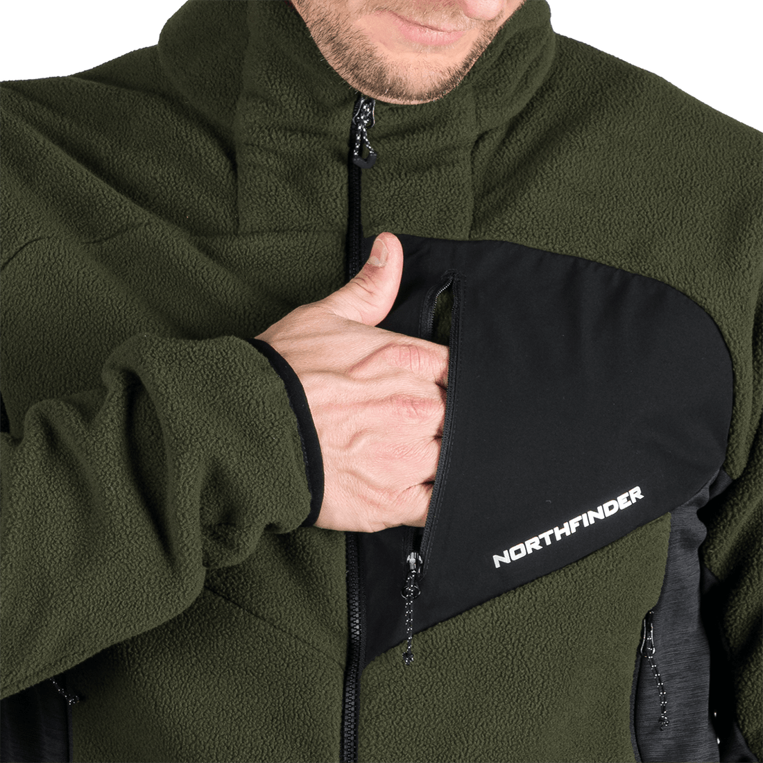 MI-3880OR men's fleece multisport active sweater JEDRZEJ