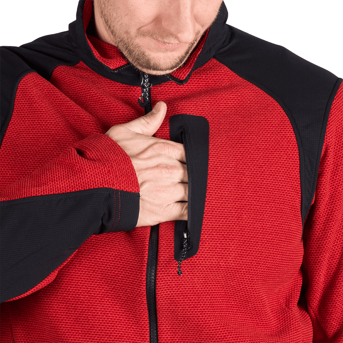 MI-3884OR men's trekking technical sweater with reinforcement SZYMON