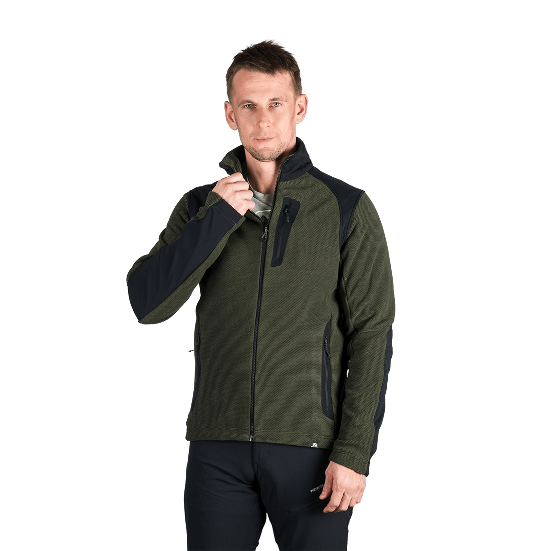 MI-3884OR men's trekking technical sweater with reinforcement SZYMON