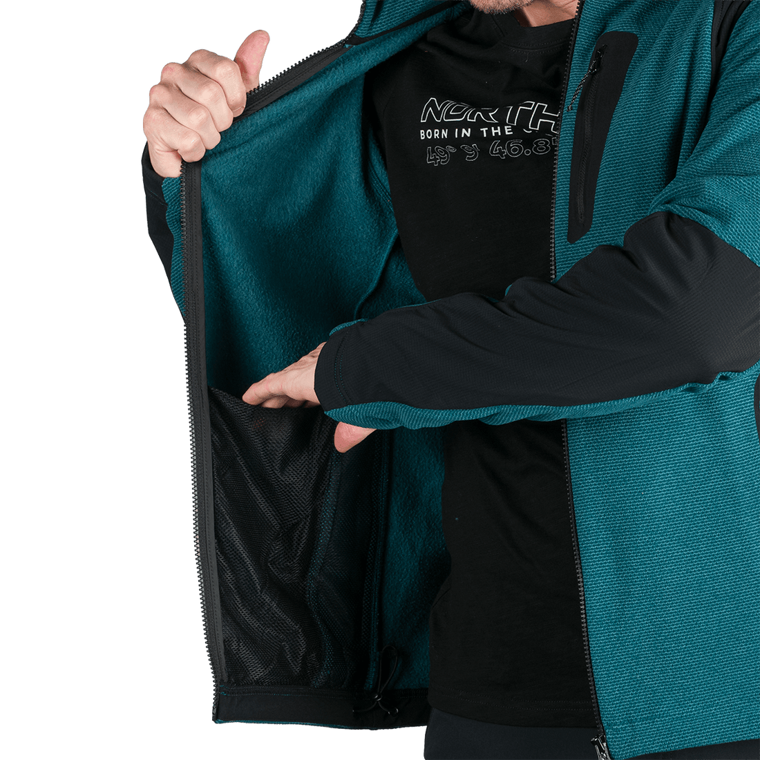MI-3884OR men's trekking technical sweater with reinforcement SZYMON