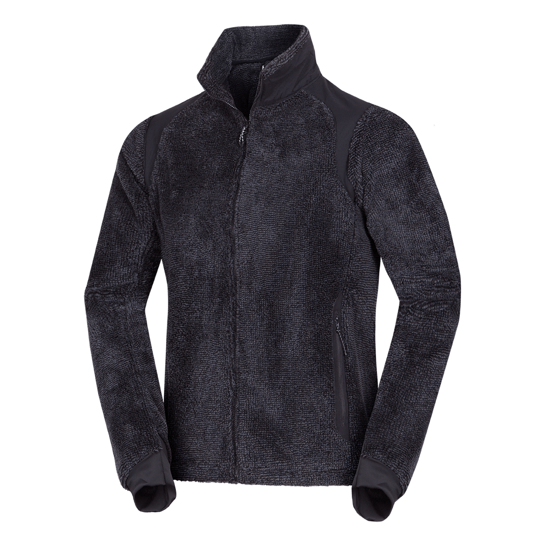 MI-3885OR men's sherpa fleece sweater with reinforcement MIKOLAJ