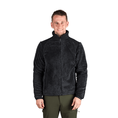 MI-3885OR men's sherpa fleece sweater with reinforcement MIKOLAJ