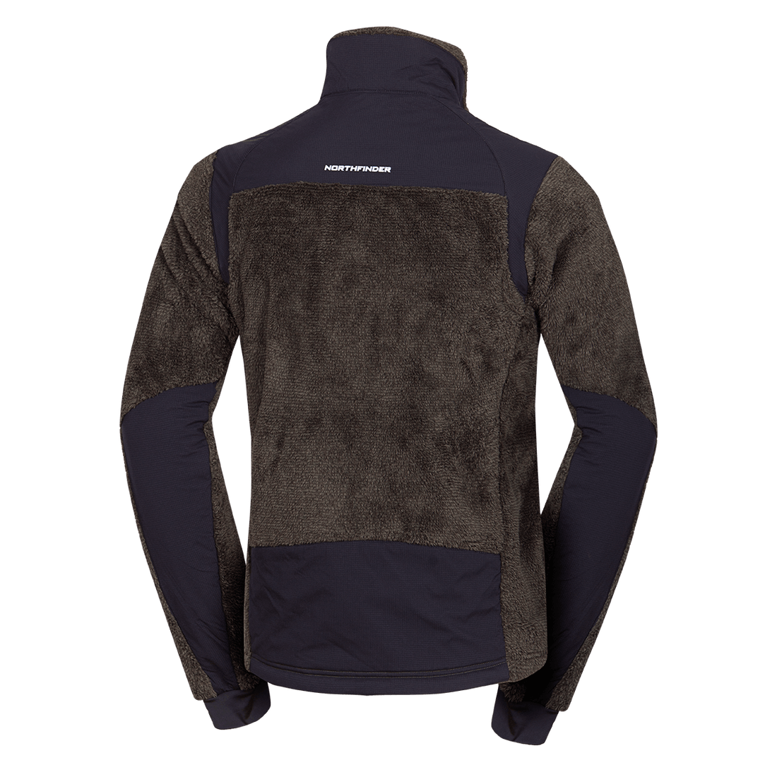 MI-3885OR men's sherpa fleece sweater with reinforcement MIKOLAJ