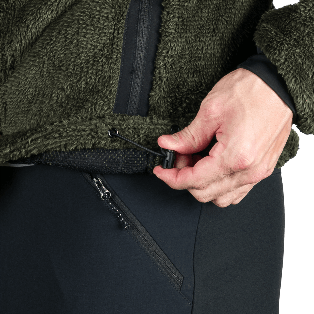 MI-3885OR men's sherpa fleece sweater with reinforcement MIKOLAJ