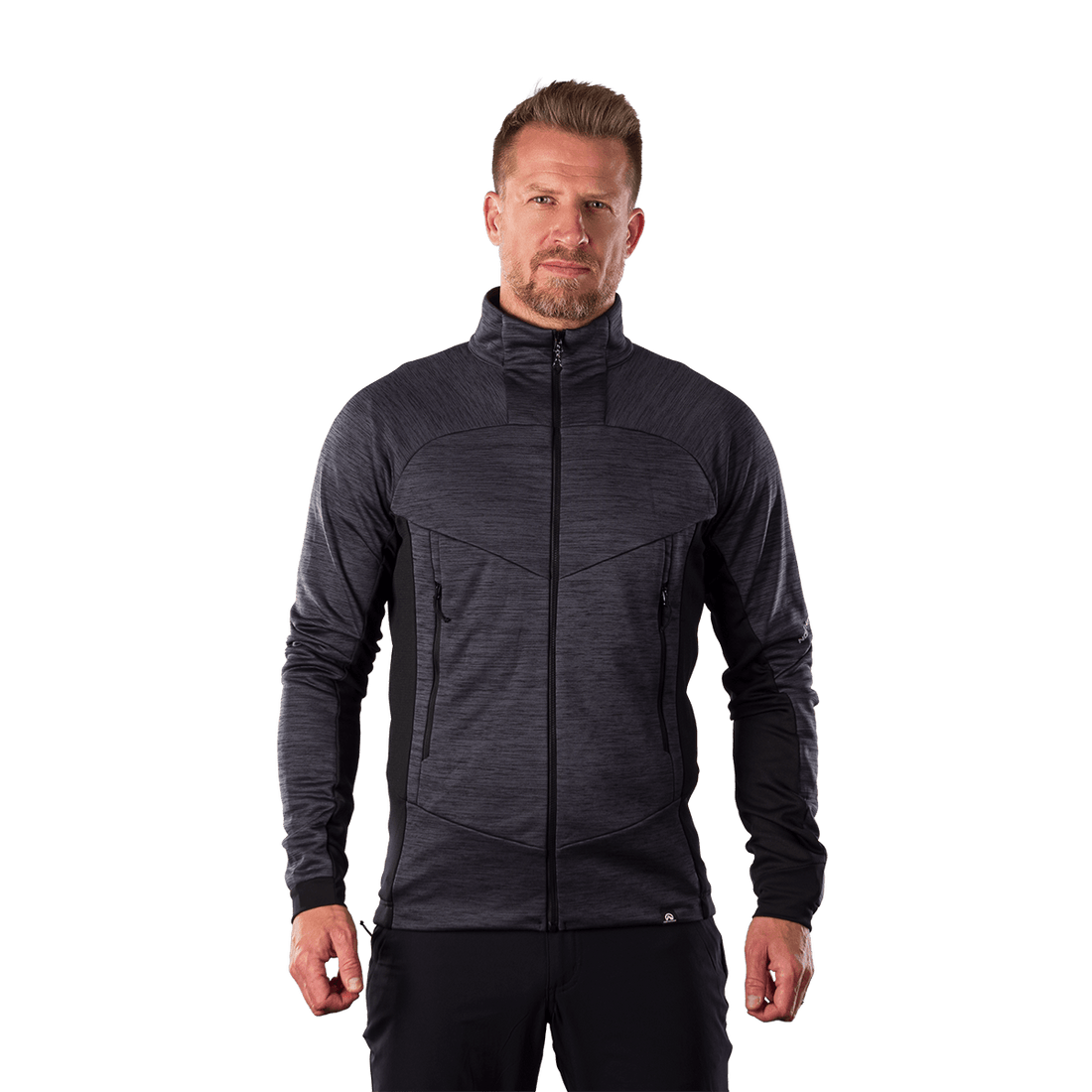 MI-3920OR men's melange fleece sweater ELIAS